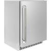 imageZLINE Autograph Edition 24 in Touchstone 151 Can Beverage Fridge with Solid Stainless Steel Door and Polished Nickel Helix Handle RBSOZST24KPN