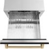 imageZLINE Autograph Edition 24 in Touchstone 168 Can OutdoorRated Dual Refrigerator Drawer with Black Matte Doors and Champagne Bronze Handles RDSOZBLM24CB