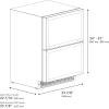 imageZLINE Autograph Edition 24 in Touchstone 168 Can OutdoorRated Dual Refrigerator Drawer with PanelReady Doors and Champagne Bronze Handles RDSPOZ24CB