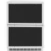 imageZLINE Autograph Edition 24 in Touchstone 168 Can OutdoorRated Dual Refrigerator Drawer with PanelReady Doors and Matte Black Handles RDSPOZ24MB