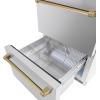 imageZLINE Autograph Edition 24 in Touchstone 168 Can OutdoorRated Dual Refrigerator Drawer with Stainless Steel Doors and Champagne Bronze Handles RDSOZST24CB
