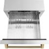imageZLINE Autograph Edition 24 in Touchstone 168 Can OutdoorRated Dual Refrigerator Drawer with Stainless Steel Doors and Champagne Bronze Helix Handles RDSOZST24KCB
