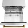 imageZLINE Autograph Edition 24 in Touchstone 168 Can OutdoorRated Dual Refrigerator Drawer with Stainless Steel Doors and Polished Gold Handles RDSOZST24G