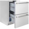 imageZLINE Autograph Edition 24 in Touchstone 168 Can OutdoorRated Dual Refrigerator Drawer with Stainless Steel Doors and Polished Nickel Helix Handles RDSOZST24KPN