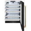 imageZLINE Autograph Edition 24 in Touchstone Dual Zone 44 Bottle Wine Cooler with Black Stainless Steel Glass Door and Champagne Bronze Helix Handle RWDOZBS24KCB