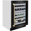 imageZLINE Autograph Edition 24 in Touchstone Dual Zone 44 Bottle Wine Cooler with Black Stainless Steel Glass Door and Champagne Bronze Helix Handle RWDOZBS24KCB