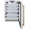 imageZLINE Autograph Edition 24 in Touchstone Dual Zone 44 Bottle Wine Cooler with Stainless Steel Glass Door and Polished Gold Helix Handle RWDOZS24KG