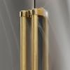 imageZLINE Autograph Edition 36 in 216 cu ft CounterDepth French Door Refrigerator with Water and Ice Dispenser in FingerprintResistant Stainless Steel with Polished Gold Helix Handles