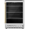 imageZ Line Kitchen and Bath ZLINE 24 Autograph Edition 154 Can Beverage Cooler Fridge with Adjustable Shelves in Stainless Steel with Gold Accents RBVUS24G