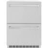 imageZ Line Kitchen and Bath ZLINE 24 in Touchstone 168 Can OutdoorRated Dual Refrigerator Drawer with Satin Stainless Steel Doors RDSOSN24