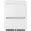 imageZ Line Kitchen and Bath ZLINE 24 in Touchstone 168 Can OutdoorRated Dual Refrigerator Drawer with White Matte Doors RDSOWM24