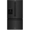 imageZ Line Kitchen and Bath ZLINE 36 in 289 cu ft StandardDepth French Door External Water Dispenser Refrigerator with Dual Ice Maker in FingerprintResistant Black Stainless Steel RSMW36BS