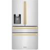 imageZ Line Kitchen and Bath ZLINE Autograph 36 in CounterDepth Refrigerator with Gold Modern Handles RFMZW36FG