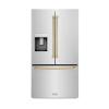 imageZ Line Kitchen and Bath ZLINE Autograph 36 in StandardDepth Refrigerator wChampagne Bronze Handles RSMZW36CB