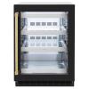 imageZLINE Autograph Edition 24 in Touchstone 151 Can Beverage Fridge With Black Matte Glass Door And Polished Gold Handle RBSOZBLM24G