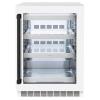 imageZLINE Autograph Edition 24 in Touchstone 151 Can Beverage Fridge With White Matte Glass Door And Matte Black Handle RBSOZWM24MB