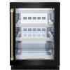 imageZLINE Autograph Edition 24 in Touchstone 151 Can Beverage Fridge with Black Stainless Steel Glass Door and Champagne Bronze Helix Handle RBSOZBS24KCB