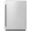imageZLINE Autograph Edition 24 in Touchstone 151 Can Beverage Fridge with Solid Stainless Steel Door and Polished Nickel Helix Handle RBSOZST24KPN