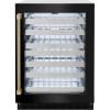 imageZLINE Autograph Edition 24 in Touchstone Dual Zone 44 Bottle Wine Cooler with Black Stainless Steel Glass Door and Polished Gold Helix Handle RWDOZBS24KG