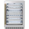 imageZLINE Autograph Edition 24 in Touchstone Dual Zone 44 Bottle Wine Cooler with Stainless Steel Glass Door and Polished Gold Helix Handle RWDOZS24KG