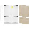 imageZLINE RBIVZ60G ZLINE Autograph Edition 60 Inches 322 Cubic Feet Panel Ready French Door BuiltIn Bottom Freezer Refrigerator with Water DispensersIce Makers with Polished Gold Accents