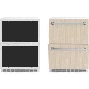 imageZ Line Kitchen and Bath ZLINE 24 in Touchstone 168 Can OutdoorRated Dual Refrigerator Drawer with PanelReady Doors RDSPO24