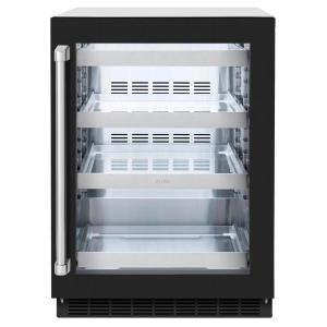 imageZLINE 24 in Touchstone 151 Can Beverage Fridge With Black Matte Glass Door RBSOBLM24