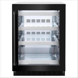 imageZLINE 24 in Touchstone 151 Can Beverage Fridge With Black Stainless Steel Glass Door RBSOBS24