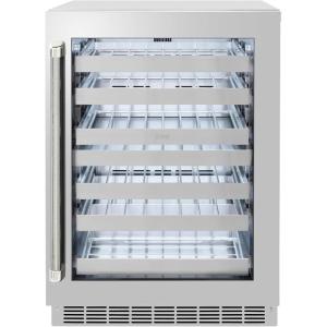 imageZLINE Autograph Edition 24 in Touchstone Dual Zone 44 Bottle Wine Cooler with Stainless Steel Glass Door and Polished Nickel Helix Handle RWDOZS24KPN