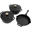image:imageZLINE 5Piece Enameled Cast Iron Cookware Set in Black Matte CWSETSBLM5