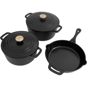 image:imageZLINE 5Piece Enameled Cast Iron Cookware Set in Black Matte CWSETSBLM5