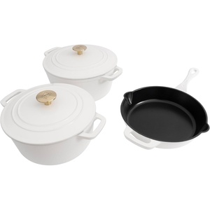 image:imageZLINE 5Piece Enameled Cast Iron Cookware Set in White Matte CWSETSWM5