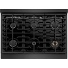 image:imageZLINE 36 in 52 cu ft Paramount Dual Fuel Range with 6 Burner Gas Cooktop and Electric Convection Oven in Black Satin Stainless Steel SDRBS36