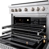 image:imageZLINE 36 in 52 cu ft Paramount Dual Fuel Range with 6 Burner Gas Cooktop and Electric Convection Oven in Stainless Steel SDR36