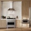 image:imageZLINE 36 in 52 cu ft Paramount Dual Fuel Range with Gas Cooktop and Electric Convection Oven in Satin Stainless Steel with 6 Brass Burners SDRSBR36