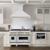 image:imageZLINE 48 Autograph Edition Stainless Steel Range Hood with Stainless Steel Shell and Champagne Bronze Handle