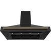 image:imageZLINE 48 Black Stainless Steel Range Hood with Champagne Bronze Handle BS655Z48CB