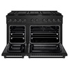 image:imageZLINE 48 in 67 cu ft Paramount Double Oven Dual Fuel Range with 8 Burner Gas Cooktop in Black Stainless Steel SDRB48