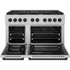 image:imageZLINE Autograph Edition 48 in 67 cu ft Paramount Double Oven Dual Fuel Range with 8 Burner Gas Cooktop in Satin Stainless Steel and Matte Black Accents SDRSZ48MB