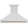 image:imageZLINE 48 Autograph Edition Stainless Steel Range Hood with Stainless Steel Shell and Champagne Bronze Handle