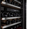 image:imageZLINE 24 Autograph Edition Dual Zone 44Bottle Wine Cooler in Stainless Steel with Wood Shelf and Champagne Bronze Accents RWVUD24CB