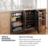 image:imageZLINE 24 Autograph Edition Dual Zone 44Bottle Wine Cooler in Stainless Steel with Wood Shelf and Champagne Bronze Accents RWVUD24CB