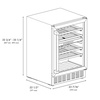 image:imageZLINE 24 Dual Zone 44Bottle Wine Cooler in Stainless Steel with Wood Shelf RWVUD24