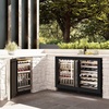image:imageZLINE 24 in Touchstone Dual Zone 44 Bottle Wine Cooler With Black Matte Glass Door RWDOBLM24