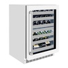 image:imageZLINE 24 in Touchstone Dual Zone 44 Bottle Wine Cooler With White Matte Glass Door RWDOWM24