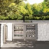image:imageZLINE 24 in Touchstone Dual Zone 44 Bottle Wine Cooler with Satin Stainless Steel Glass Door RWDOSN24