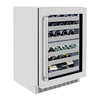 image:imageZLINE 24 in Touchstone Dual Zone 44 Bottle Wine Cooler with Satin Stainless Steel Glass Door RWDOSN24