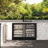 image:imageZLINE Autograph Edition 24 in Touchstone Dual Zone 44 Bottle Wine Cooler With Black Matte Glass Door And Champagne Bronze Handle RWDOZBLM24CB
