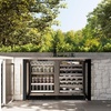 image:imageZLINE Autograph Edition 24 in Touchstone Dual Zone 44 Bottle Wine Cooler With Black Stainless Steel Glass Door And Champagne Bronze Handle RWDOZBS24CB