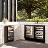 image:imageZLINE Autograph Edition 24 in Touchstone Dual Zone 44 Bottle Wine Cooler With Black Stainless Steel Glass Door And Champagne Bronze Handle RWDOZBS24CB